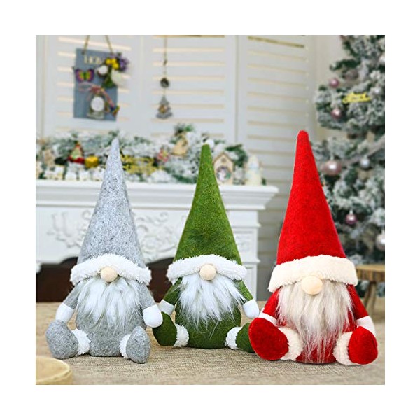 Leipple Gnome Christmas Ornaments - Christmas Gonk Decoration Handmade Swedish