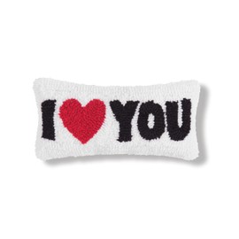 C&F Home 6" x 12" Valentine's Day I Heart You Small/Petite Hooked White Accent Throw Pillow V-Day VDAY Romantic Love Home Living Room Chair Couch Sofa Bedroom Bed Decor Decoration 6" x 12" White