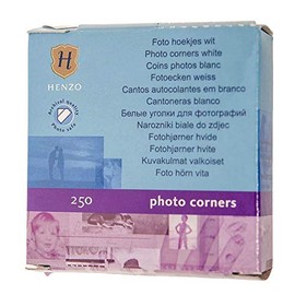 Henzo Dispenser Pack containing 250 white photo corners - Acid Free