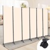 Room Divider 6 Panel Room Dividers/Wheels, Fabric Room Divider Panel