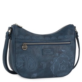 Lois - Handtasche Damen Umhängetasche Damen Klein & Stilvoll Handtasche Damen Umhängetasche Crossbody Bag Damen 302656, Marine Blau