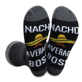 BDPWSS Boss Socks Boss Appreciation Gift Nacho Average Boss Socks For Best Boss Ever Gift Leader Gift Boss Retirement Gift (Nacho Boss Socks)