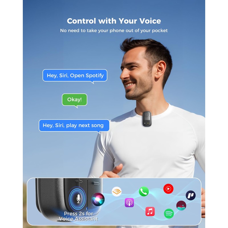 SUPERONE 2025 Upgrade Wearable Bluetooth Speaker with Voice Assistant &