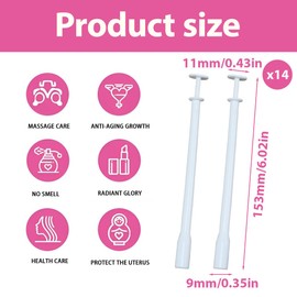 GXGM 14 Stück Einweg Vaginal Creme Applikatoren,Vaginal Applikator Fuer,Hygienische Gewinde Injektor Applikatoren,Gleitgel Applikator Spritze Gleitmittel Tube für Die Meisten Zäpfchen Unguent