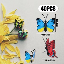 40pcs Butterfly Thumb Tacks, Cute Thumb Tacks Colorful Push Pins Butterfly PushPins Decorative Thumb Tacks Cork Board Accessories for Home Photos Wall Cork Bulletin Board Decorations