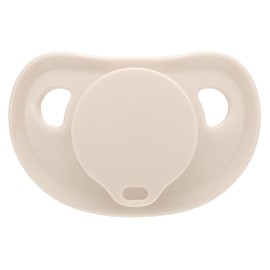 Chupete de silicona transparente para adultos: carcasa más ancha y completa para liberación de ansiedad y estrés, regalo para autismo marfil