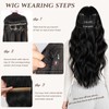 20 Inch Clip in Hair Extensions,Long Wavy Synthetic Hair for