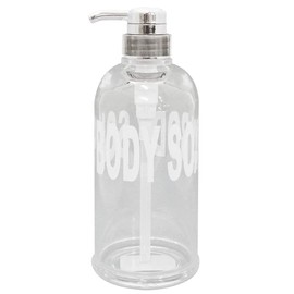 Senko Mobilia 55339 Soap Bottle Dispenser, For Body Soap, Diameter 3.4 x Height 9.3 inches (8.6 x 23.5 cm), Capacity: Approx. 16.9 fl oz (500 ml), Clear