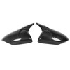 1 Pair Rearview Mirror Cap Carbon Fiber Horn Style Protective
