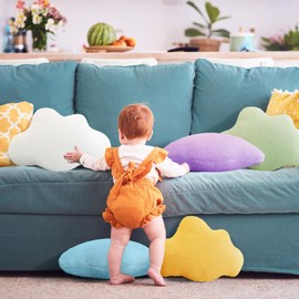 TESICA Clouds Shaped Throw Pillows Cushion Lovely Cartoon Plush Pillows Chair Back Cushion for Bedroom Space Decor