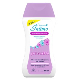 Lomecan V Shampoo ÍNTIMO PIEL SENSIBLE, con Aloe Vera que protege y previene irritación, comezón, BALANCEA el pH con Ácido Láctico, botella 200 ml