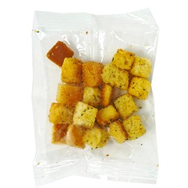 Portion Packs of Mini Croutons Pack of 50 - Seasoned Croutons for Soup, Croutons for Salad Individual Packs