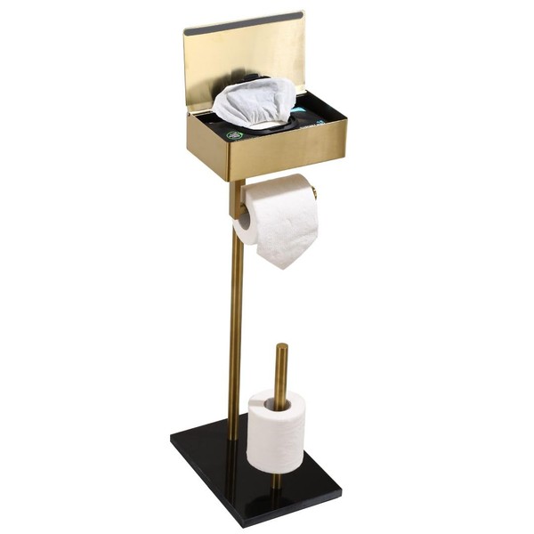Day Moon Gold Toilet Paper Holder Free Standing Toilet Paper