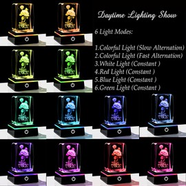 Qianwei Anniversary Birthday Gifts for Wife Girlfriend Mom 3D Crystal Rose Love You Gifts Decor Collectibles for Girlfriend Wife Mom on Anniversary Wedding Christmas Valentines Mothers Day