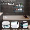Suzile Set of 2 Glass Bathroom Shelves with Towel Bar,