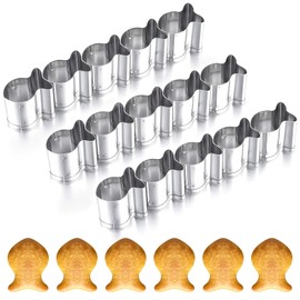 3pcs Goldfish Cracker Cutter,5 Cavity Stainless Steel Fish Cookie Cutter,Mini Cookie Molds,Mini Gold Fish Cutters for Crackers,Easter Cookies Cutters Set for Animal-Shaped Cookies