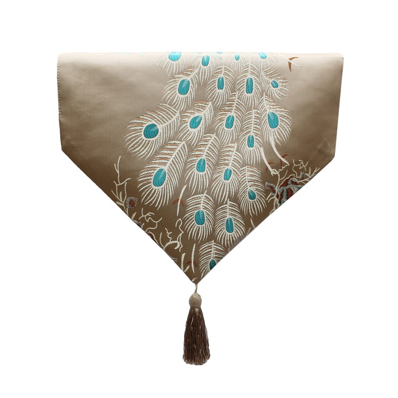 MAGILONA Home Tablecover Decorative Luxurious Cotton Linen Embroidered Floral Pattern