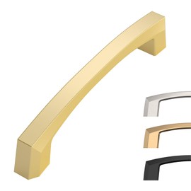 AOOTOCH 10 Pack Gold Cabinet Pulls 4 Inch Cabinet Handles Kitchen Cabinet Hardware Gold Kitchen Handles for Cabinets Gold Drawer Pulls Kitchen Pulls