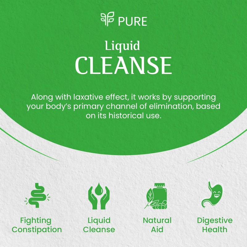 Pure Cleanse, Liquid 1oz. - Nature's Gentle Cleanse with Cascara