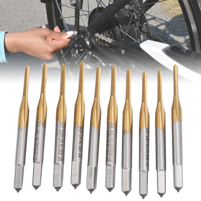 10pcs Coating Thread Tap HSS High Hardness Machine Tapping Thread
