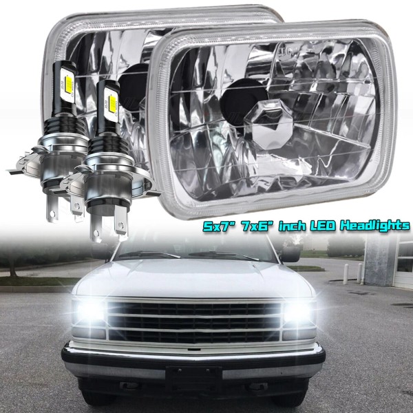 CHUSYYRAY 7x6'' 5x7'' LED Headlight Hi-Lo DRL For Chevy C1500