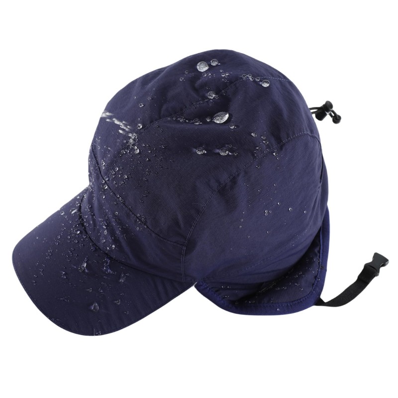 Decentron Mens Winter Hat with Brim Water-Resistant Fleece Earflaps Hat