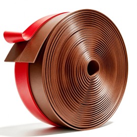 Silicone Weather Stripping, Door Draft Stopper Window Seal Strip for Gaps of Door & Windows, Garage Door Under Bottom, Sealing Tape Shower Doors Sweep (Brown, 2 inch x 20 Ft.)