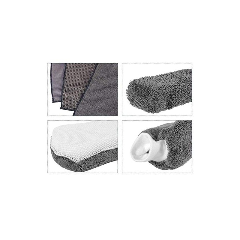 Nbfld 9 Piece Car Washing Machine Polishing Set Terry Cloth