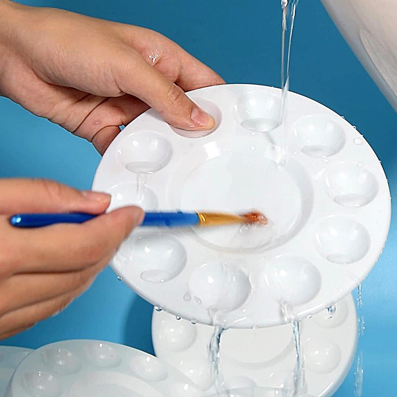 WNATN Paint Tray Palettes, Plastic White Palettes for Kids &