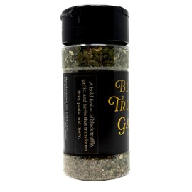 Black Truffle Garlic Seasoning, Black Truffle Salt with Garlic, Dairy-Free Seasoning for Fries, Popcorn, Steak 1.73 Ounce