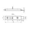 Design61 2 x Cabinet Latch Furniture Latch with Sliding Lock