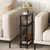 Apicizon Small Narrow Side Table, 3-Tier Skinny End Table with