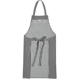 Dean & Deluca Women's Men's Full Apron, Striped, Pockets, Cotton, 31.9 x 27.6 inches (81 x 70 cm)