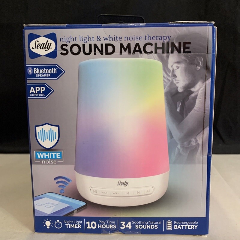 Sealy Night Light & White Noise Therapy Sound Machine Bluetooth