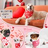 Jeere 50 Pieces Valentine's Day Dog Bandanas Bulk Pink and