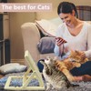 Umtiti Adjustable Wooden Cat Scratcher Pad, Cardboard Cat Scratching Ramp