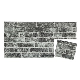 IZODEKOR 3D Wall Panels Brick Effect - Cladding, Stone Look, Styrofoam Facing for Living Room, Kitchen, Bathroom, Balcony, Bedroom, Back of Counter and Teras | Old Town (10" x 10" Sample)