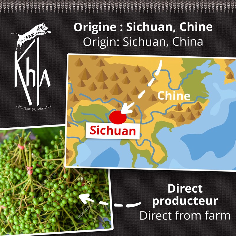 KHLA - Sichuan green peppercorns - Fair Trade - 500g