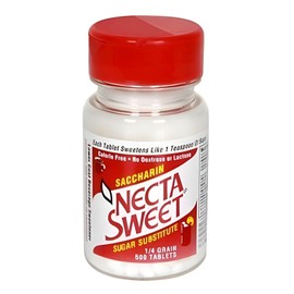 Necta Sweet Saccharin Sugar Substitute Gluten Free Tablets 0.25 Grain 500 Count