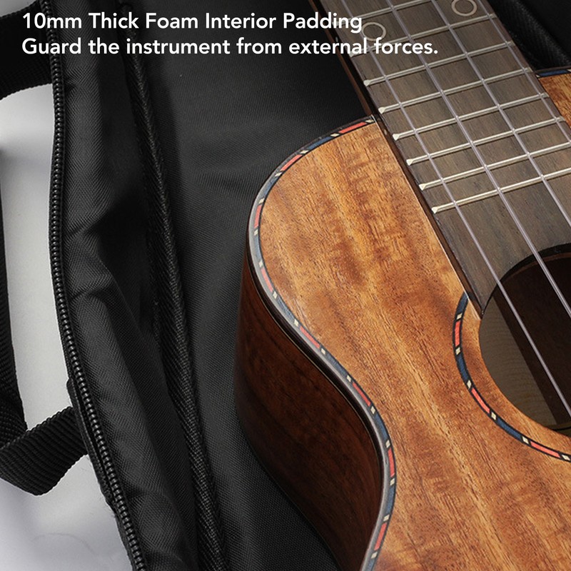 Ukulele Case Backpack Hawaiian Hibiscus Flower Pattern Thickened Ukulele Padded