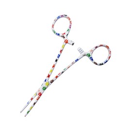 Cynamed Straight Kelly Hemostat Forceps Locking Clamps Premium Quality Stainless Steel, 5.5in. (Paws, White)