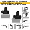 JJFX for Dewalt 20V Battery Adapter to 14.4V 12V Ni-Mh