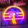 Sunset Neon Sign Dimmable Tropical Coconut Palm Tree Neon Sign