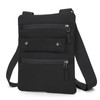 Beatus Men's Compact Shoulder Bag, Sacoche, Cross-Body Nylon, Thin, Black