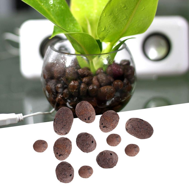 Clay Pebble, Wacent Hydroponic Clay Pebbles Grow Media Anion Clay
