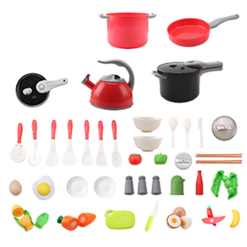 Kitchen Pretend Toy, Ruspela Role Play Mud Kitchens Accessories 41pcs