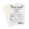 Oasis Supply, Ultra Flexible Icing Sheets, White, Paper 8.5" x