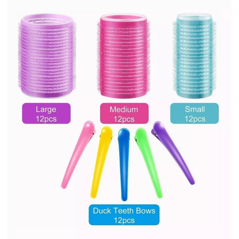 Palmera Mx 48 Pcs Bigudí Del Rodillo Abrazadera Plástica Para