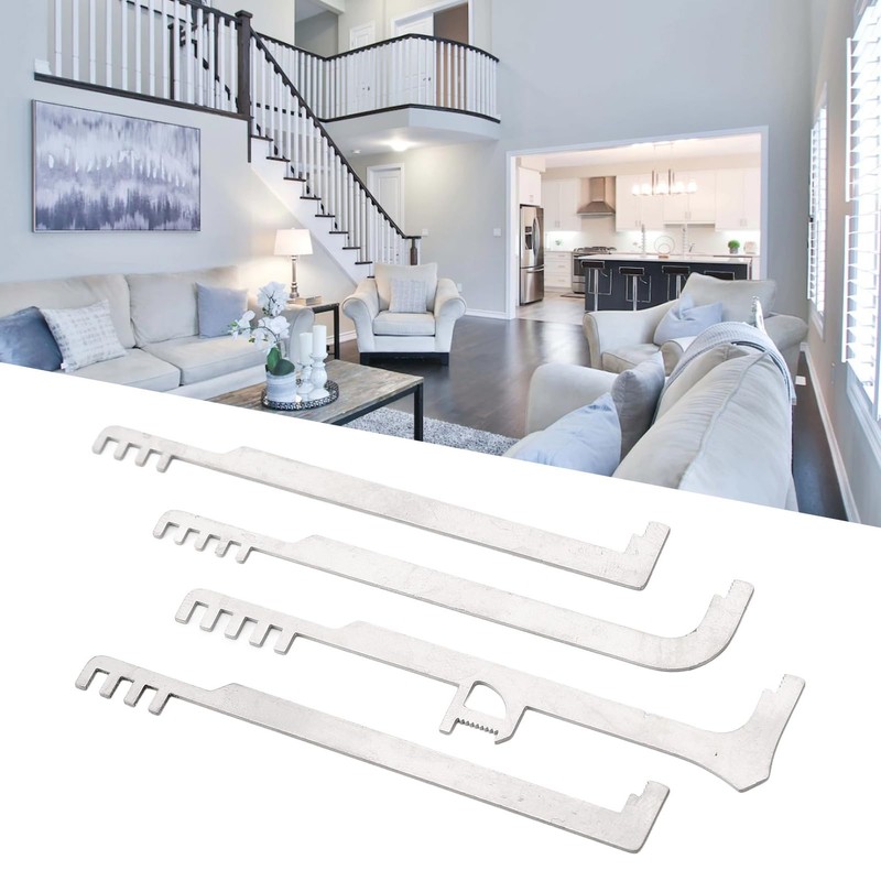 Mrchrogge 4PCS Comb Lock Picks Metal Teeth Tools Portable Stainless