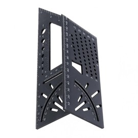 Smgda 3D Angle Ruler, Carpentry Injury Tool, Woodworking Injury Gauge, T-Shaped Scoyer, Aluminum Alloy, Woodworking, Square, 3D Miter, Angle, Measuring Template, Gauge, 45/90 Degree, Angle, Layout, T-Type Guide Ruler, Carpentry Tool, Measuring Tool, Wood